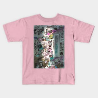 Graffiti Street Stickers Style NYC Urban Tags Kids T-Shirt